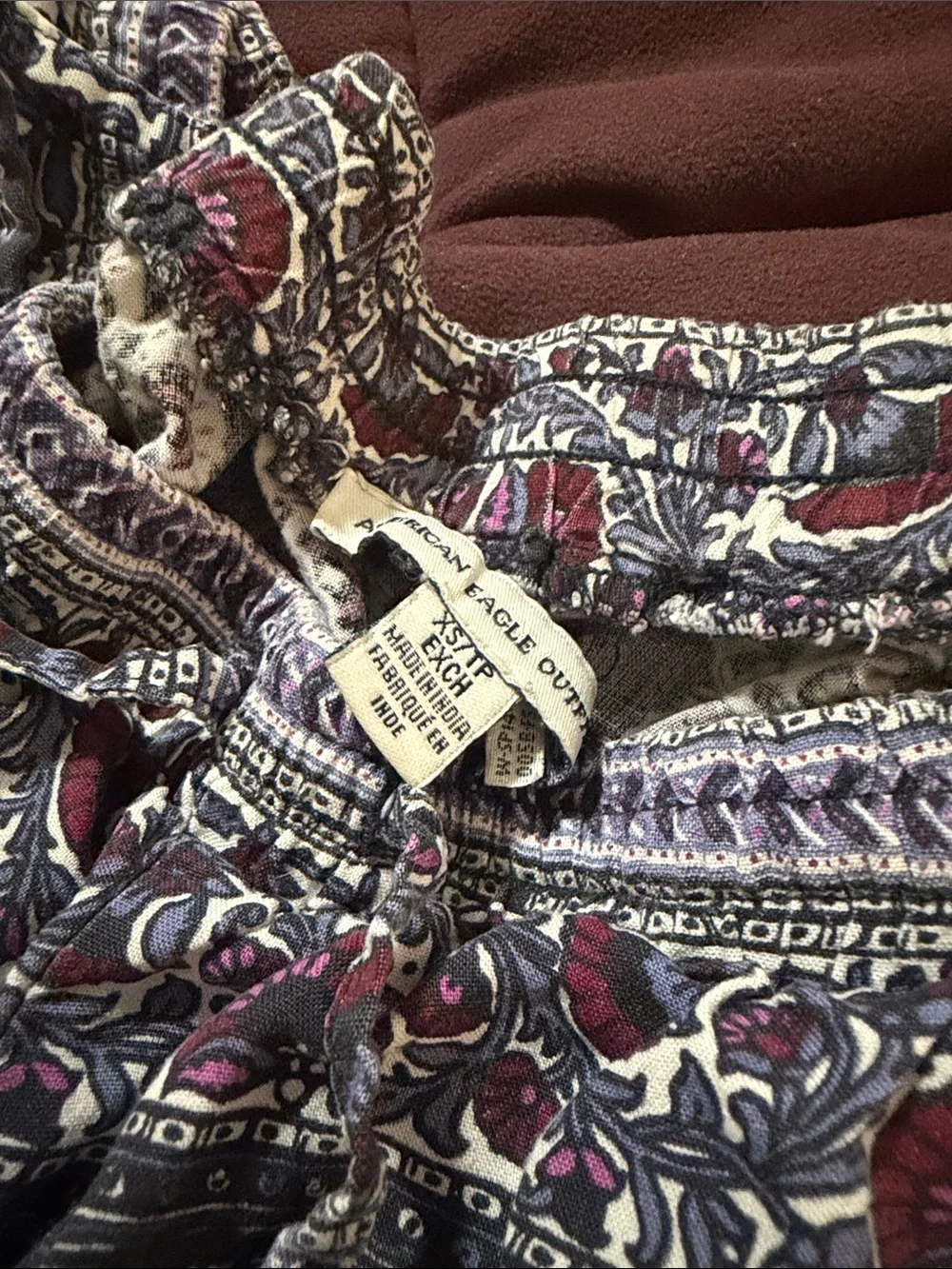 American Eagle Outfitters Paisley Shorts - Black & Purple